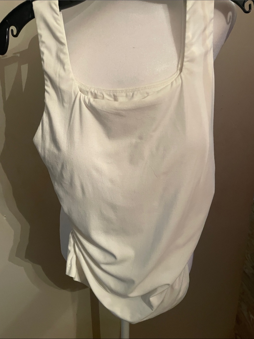 OGL White Tank Top Sleeveless Square Neck